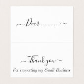 Gevouwen Visitekaartje (Binnenkant ongevouwen)