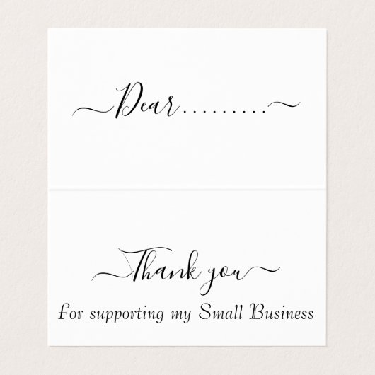 Gevouwen Visitekaartje (Binnenkant ongevouwen)