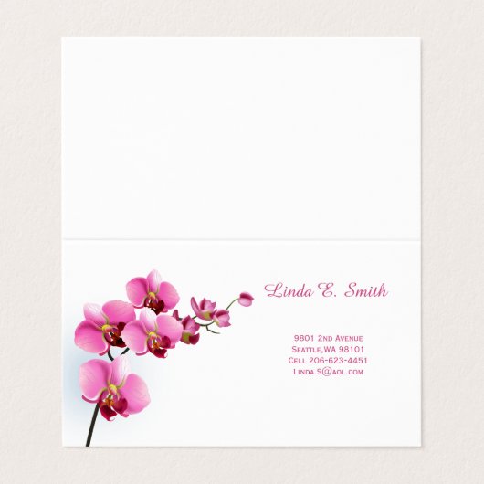 Gevouwen Visitekaartje (Buitenkant ongevouwen)