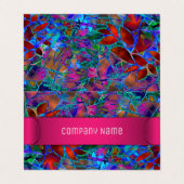 Gevouwen Visitekaartje Floral Abstract Glas in loo (Buitenkant ongevouwen)