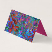 Gevouwen Visitekaartje Floral Abstract Glas in loo (Achterkant)