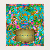 Gevouwen Visitekaartje Floral Abstract Glas in loo (Buitenkant ongevouwen)