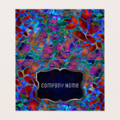 Gevouwen Visitekaartje Floral Abstract Glas in loo (Buitenkant ongevouwen)