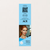 Gevouwen Visitekaartje – Fresh Blue Style (Buitenkant ongevouwen)