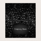 Gevouwen Visitekaartje Kristal Bling Strass (Buitenkant ongevouwen)