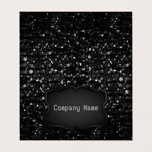Gevouwen Visitekaartje Kristal Bling Strass (Buitenkant ongevouwen)