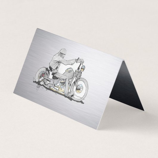 Gevouwen Visitekaartje motorfiets (Voorkant)