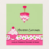 Gevouwen Visitekaartje van bakkerij (Buitenkant ongevouwen)