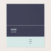 Gevouwen Visitekaartje,  Visitekaartje (Buitenkant ongevouwen)