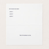 Gevouwen Visitekaartje,  Visitekaartje (Binnenkant ongevouwen)