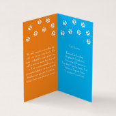  gevouwen Visitekaartje voor cattery (Binnen)