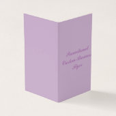 Gevouwen Visitekaartje voor verticaal boek (Buitenkant)