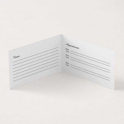 Gevouwen Visitekaartjes (Binnen)