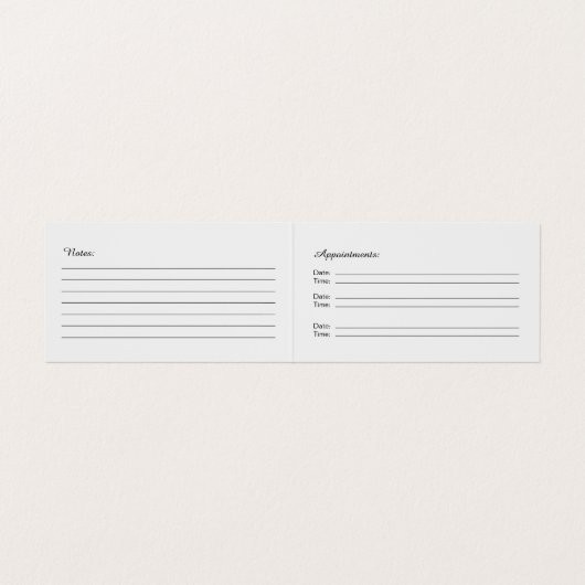 Gevouwen Visitekaartjes (Binnenkant ongevouwen)