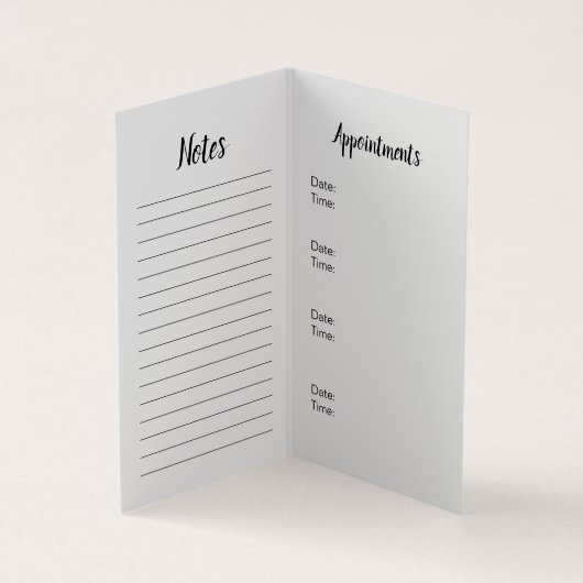 Gevouwen Visitekaartjes (Binnen)