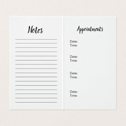 Gevouwen Visitekaartjes (Binnenkant ongevouwen)