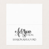 Gevouwen voetafdruk in Zand Visitekaartje (Binnenkant ongevouwen)