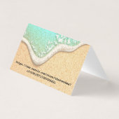 Gevouwen voetafdruk in Zand Visitekaartje (Achterkant)