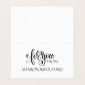 Gevouwen voetafdruk in Zand Visitekaartje (Binnenkant ongevouwen)