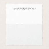 Gevouwen voetafdruk in Zand Visitekaartje (Binnenkant ongevouwen)