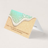 Gevouwen voetafdruk in Zand Visitekaartje (Achterkant)