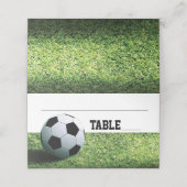 Gevouwen Voetbal op Grass Place Card Plaatskaartje (Buitenkant ongevouwen)