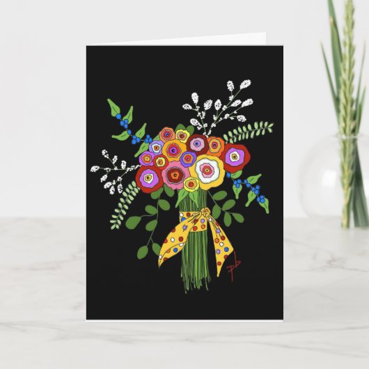 Gevouwen vriendschapskaart. bedankkaart (Voorkant)