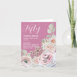 Gevouwen vrouwelijke Verjaardagskaart met waterver Bedankkaart