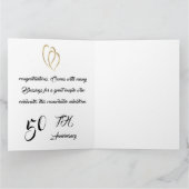 Gevouwen Wenskaart 50th WEDDING JUBILEUM Kaart (Binnen)
