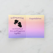 Gevouwen Wenskaart : Dag van de bruiloft Kaart (Binnen)