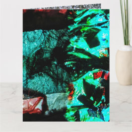 Gevouwen Wenskaart diep donker abstract gerecycled Kaart