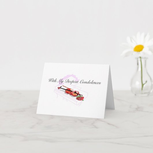 Gevouwen Wenskaart Dringende condoleances Kaart (Kleine Plant)