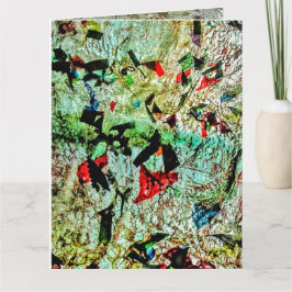 Gevouwen Wenskaart dubbele witte textuur abstract Kaart