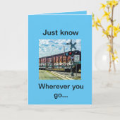 Gevouwen Wenskaart - Een goede reis! Kaart (Gele Bloem)