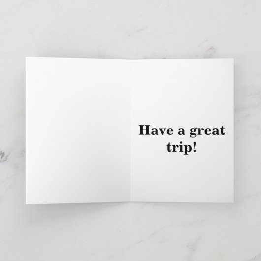 Gevouwen Wenskaart - Een goede reis! Kaart (Binnen)