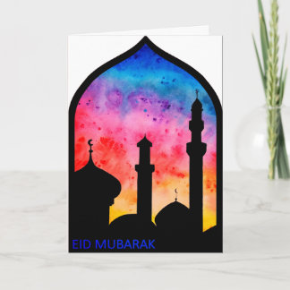 Gevouwen Wenskaart 'Eid Mubarak' Kaart