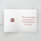 Gevouwen Wenskaart-Elegant Victoriaans kerst Kaart (Binnen)