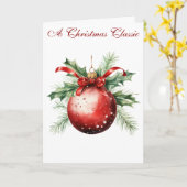 Gevouwen Wenskaart-Elegant Victoriaans kerst Kaart (Gele Bloem)