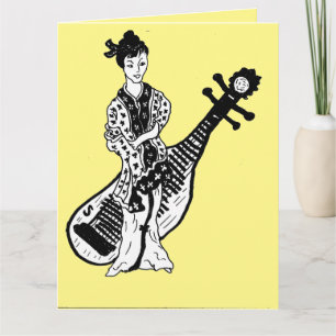 Gevouwen Wenskaart: GEISHA GIRL Kaart