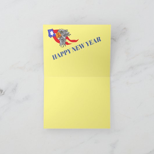 Gevouwen Wenskaart : gelukkig nieuwjaar 2023 Kaart (Binnen)