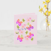 Gevouwen Wenskaart : Get Well Kaart (Gele Bloem)