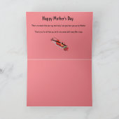 Gevouwen Wenskaart: Happy Moederdag Kaart (Binnen)