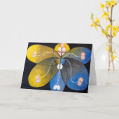 Gevouwen Wenskaart Kaart (Gele Bloem)