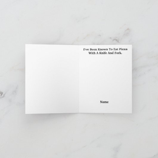 Gevouwen Wenskaart Kaart (Binnen)