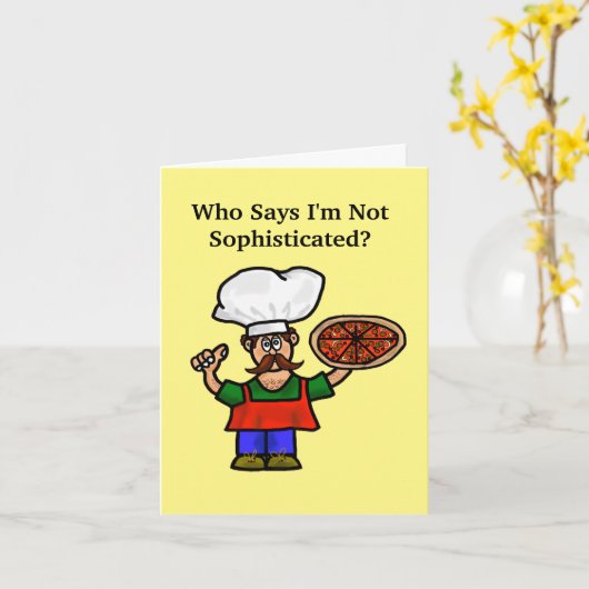 Gevouwen Wenskaart Kaart (Gele Bloem)