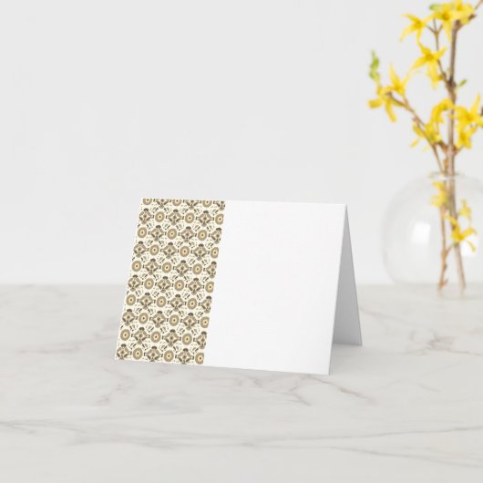 Gevouwen Wenskaart Kaart (Gele Bloem)