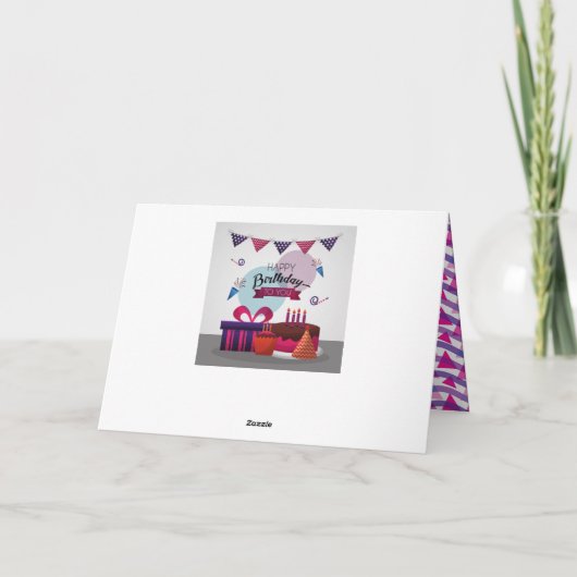 Gevouwen Wenskaart Kaart (Achterkant)