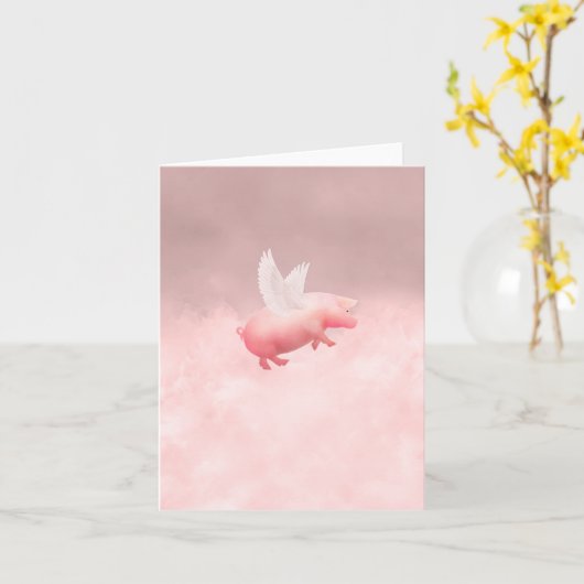 Gevouwen Wenskaart Kaart (Gele Bloem)