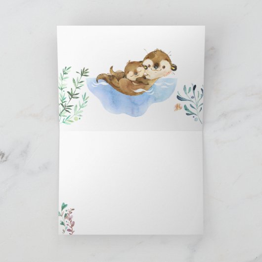 Gevouwen Wenskaart Kaart (Binnen)