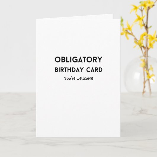 Gevouwen Wenskaart Kaart (Gele Bloem)